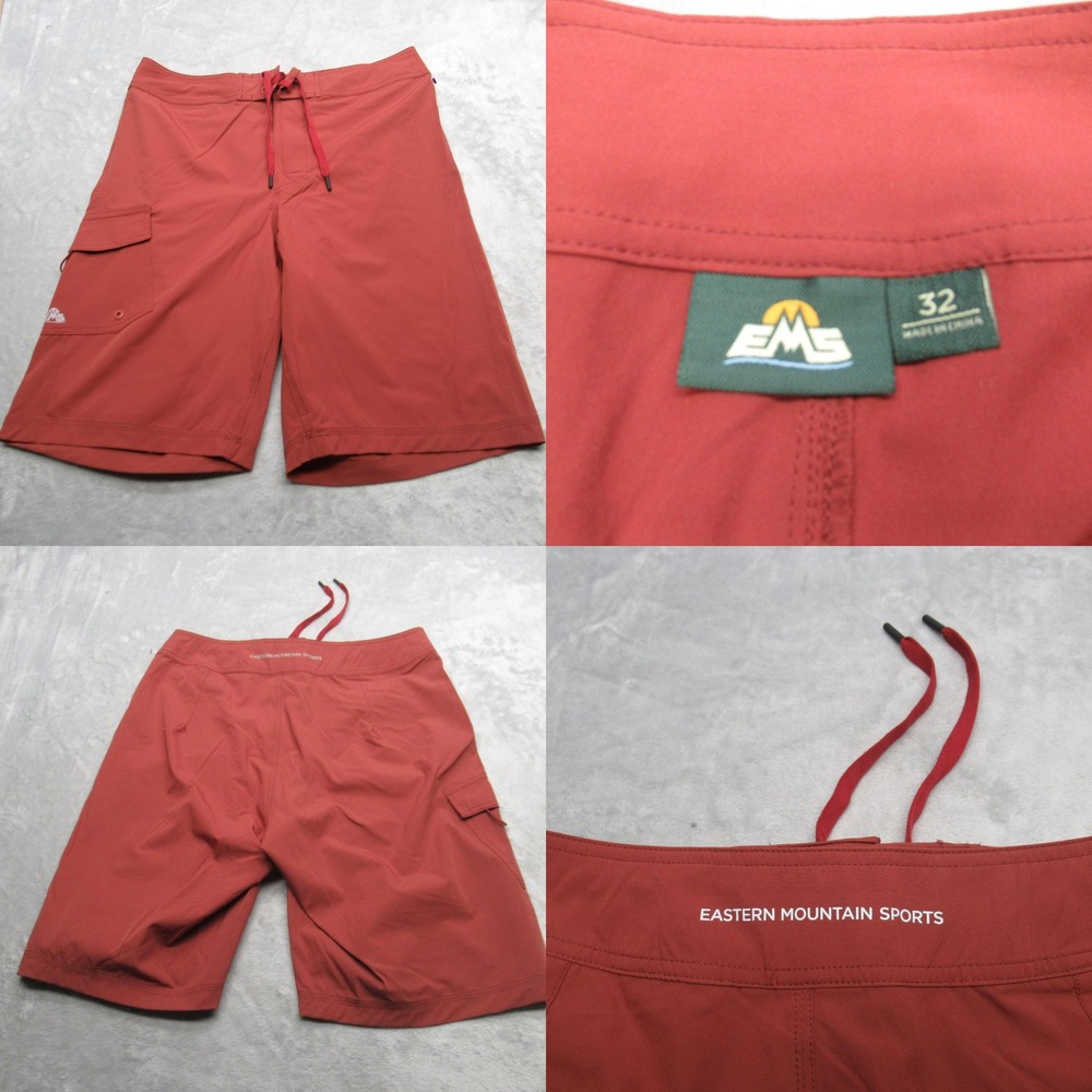 EMS Swim Shorts Mens 32 Rust Quick Dry Cargo Pocket Lace Up‎ Board Trunks Beach